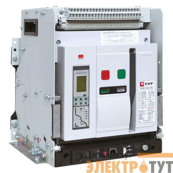 Выключатель автоматический 3п 2000/1250А 85кА ВА-45 стац. v2 EKF mccb45-2000-1250-v2