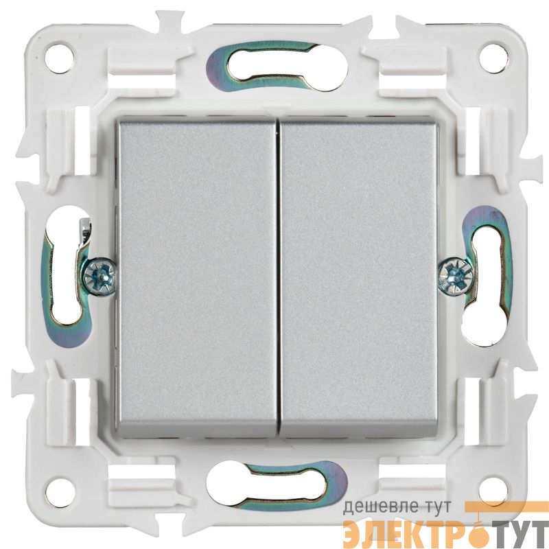 Выключатель перекрестный 2-кл. SKANDY 10А SK-V06S серебр. IEK SK-V23-0-10-K23