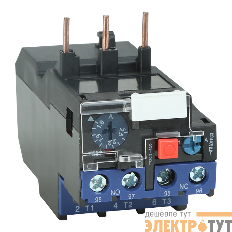 Реле электротепловое токовое РТТ5-10-1 УХЛ4 2.50А IP00 (1.6-2.5А) КЭАЗ 315278