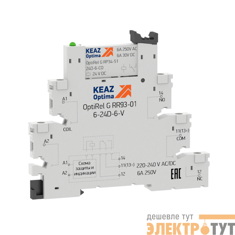 Модуль релейный OptiRel G RM38-51-220-240U-6-V-CO КЭАЗ 282945