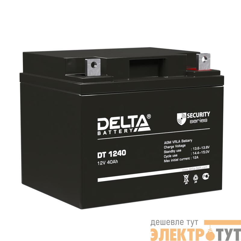 Аккумулятор ОПС 12В 40А.ч Delta DT 1240