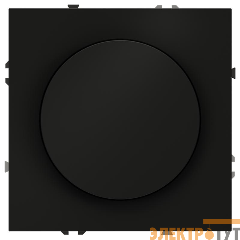 Светорегулятор поворотно-нажимной СП S70 600Вт механизм черн. матов. Voltum VLS070308