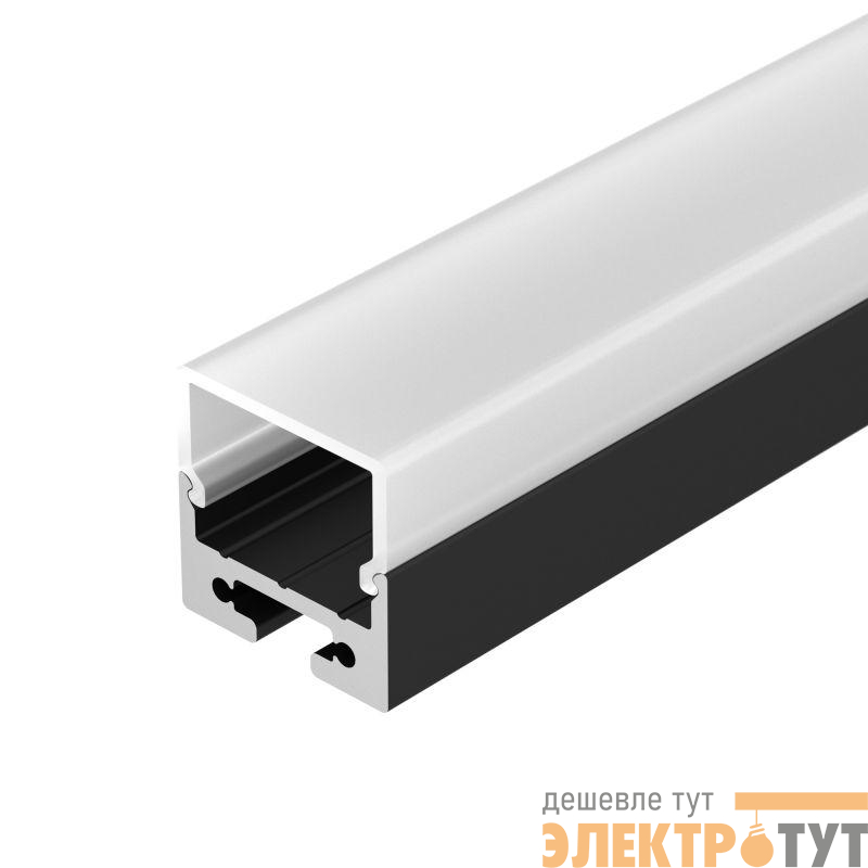 Профиль SL-LINE-2011M-2500 BLACK+OPAL SQUARE L2500 с экраном алюм. Arlight 027993