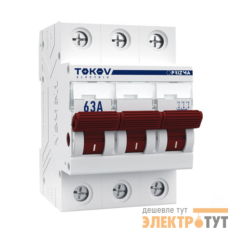 Выключатель нагрузки модульный 2п 63А PRIZMA TOKOV Electric TKE-PZ60-MDSI-2-63