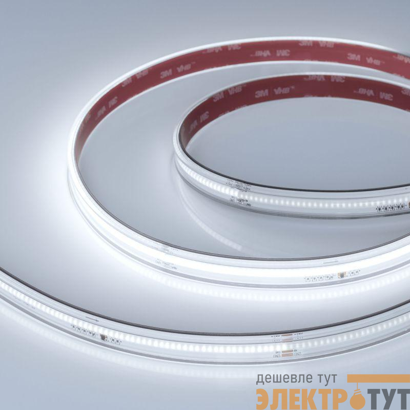 Лента светодиодная SPI-COB-PS-X378-14mm 24V White 6000К-PX63-BPT 7Вт/м IP67 герметичная бегущий огонь (уп.5м) Arlight 041741