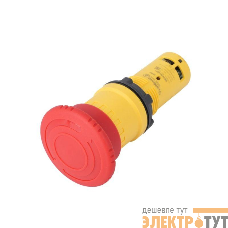 Кнопка аварийного останова SB7 моноблочная 22мм d40 повернуть для возвр. пластик 1НО+1НЗ красн. SE SB7ES545P