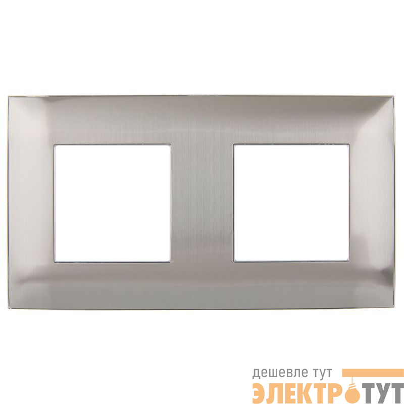 Рамка 2-м SKANDY SK-F32N металл никель IEK SK-M22-M-K50