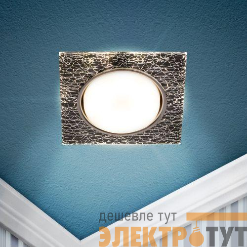 Светильник точечный DK LD50 WH/BK GX53 встраив. со светодиод. подсветкой бел. черн. ЭРА Б0057469