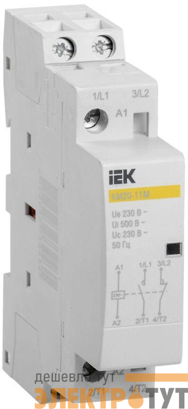 Контактор модульный КМ20-11М AC KARAT IEK MKK11-20-11