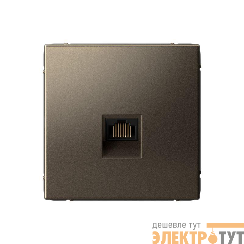 Розетка компьютерная ArtGallery RJ45 кат.6A механизм мокко SE GAL000686