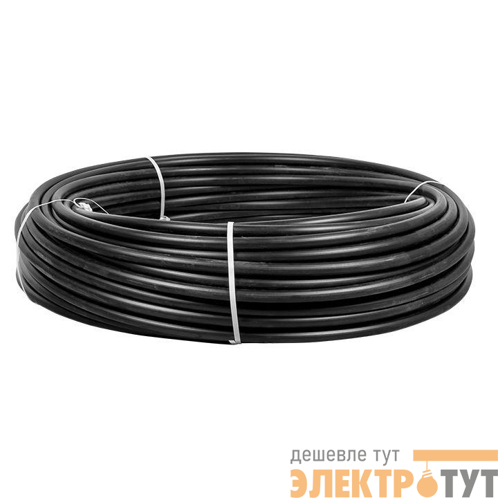 Труба ПНД гладкая жесткая d20мм черн. (уп.100м) EKF tpndg-20