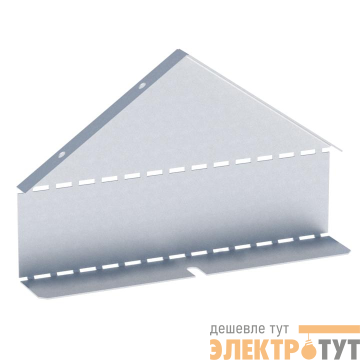 Заглушка крышки двускатной на лоток 80х200мм 0.8мм HDZ EKF zkdsk80200-HDZ