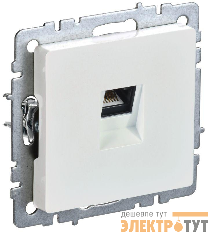 Розетка компьютерная СП RJ45 кат.5E BRITE РК10-БрЖ механизм жемчуж. IEK BR-K10-1-K36