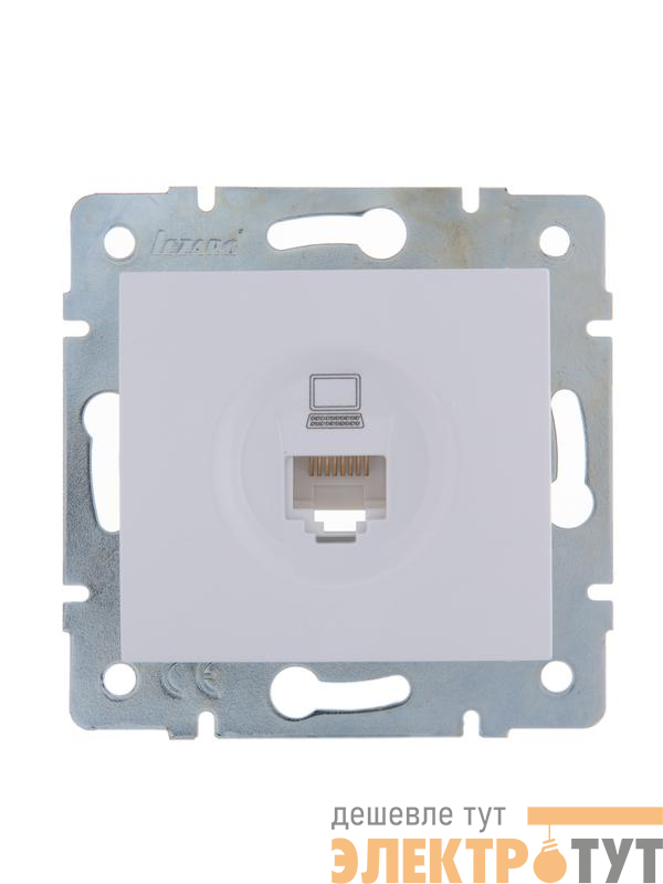Розетка компьютерная 1-м СП Karina RJ45 механизм бел. LEZARD 707-0288-139