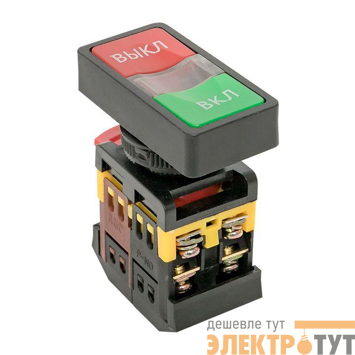 Кнопка AS-22N "Пуск-Стоп" прямоугольная 220В NO+NC EKF pbn-as-rec