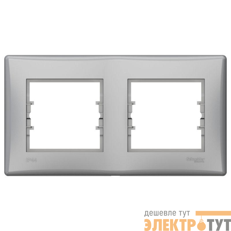 Рамка 2-м Sedna горизонтальная IP44 алюм. SchE SDN5810660