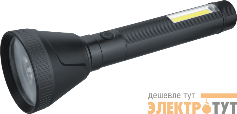 Фонарь светодиодный ручной 95 741 NPT-CP32-ACCU пласт. 1LED 10Вт+1COB 2Вт Li-Ion 3А.ч 4реж NAVIGATOR 95741