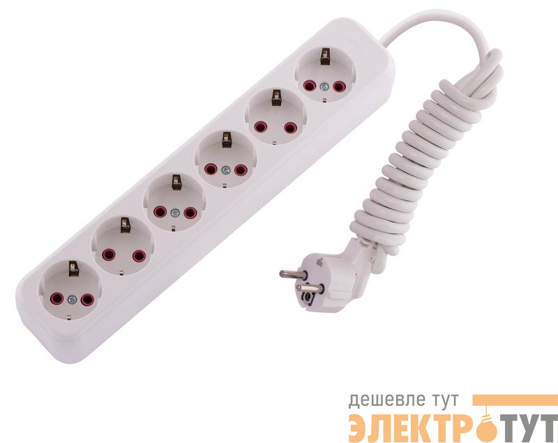 Удлинитель 6х2м с заземл. 16А IP20 Lila LEZARD 720-0602-601