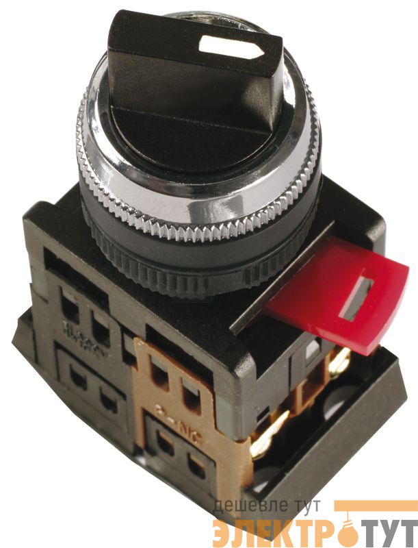 Переключатель AC-22 на 2 полож. I-O 1НО+1НЗ черн. GENERICA BSW10-AC-2-K02