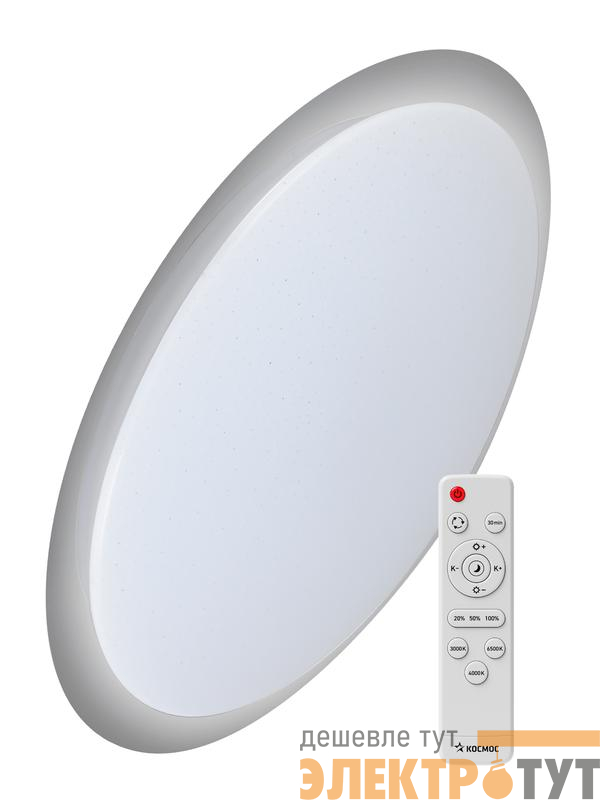 Светильник светодиодный PREMIUM GALAXY 55Вт 230В 3000-6500К 4400лм IP40 450х70мм настенно-потолочный управляемый с пультом ДУ КОСМОС KSGala55W