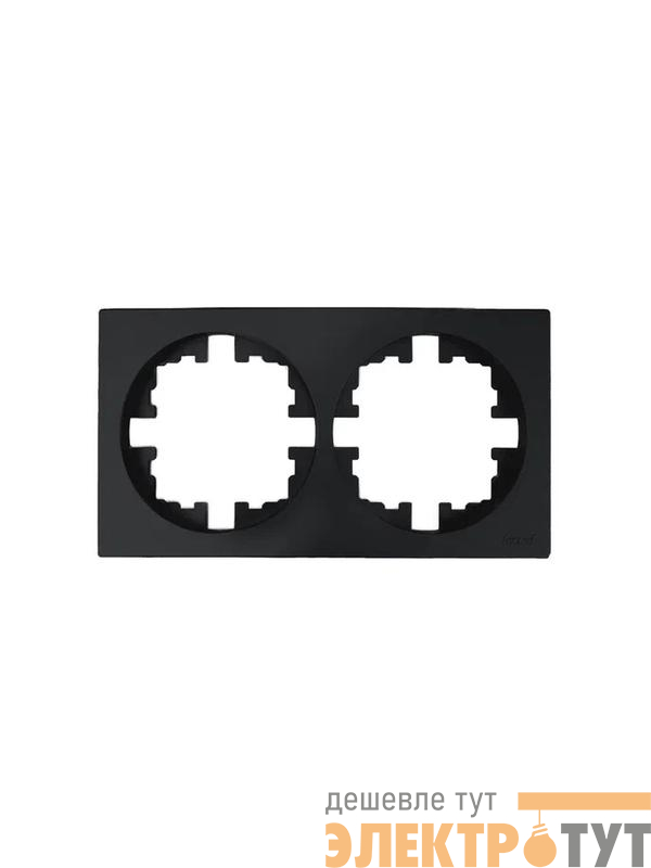 Рамка 2-м OSEN горизонт. квадрат черн. бархат LEZARD 743-4200-147