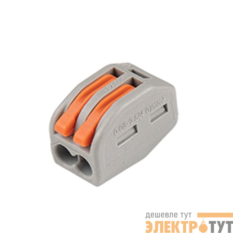 Клемма монтажная рычажного соединения PTC-2P 222-412 BL/10 450В 32А 0.08-2.5(4.0)кв.мм JazzWay 5050709