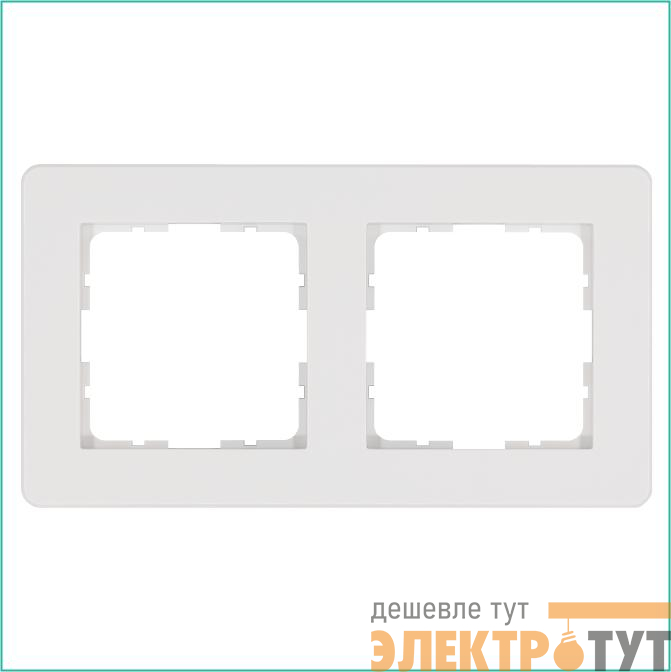 Рамка 2-м G-Flex бел. глянцевый Jasmart G1102W