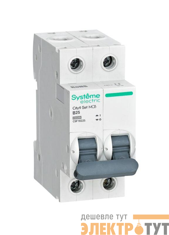 Выключатель автоматический 2п City9 Set (АВ) B 25А 6кА 230В SE C9F16225
