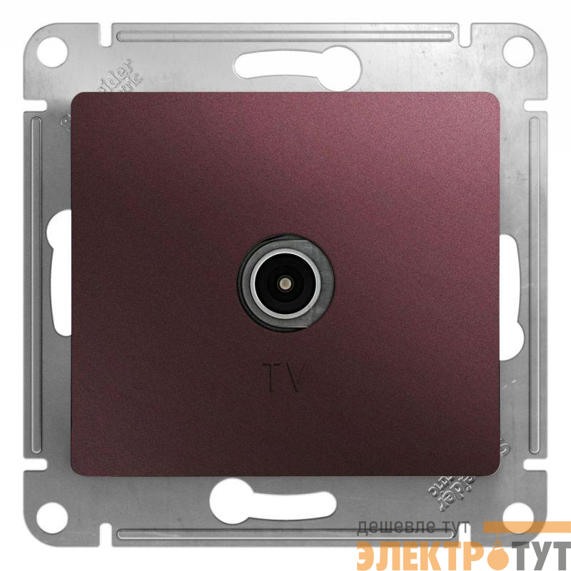 Механизм розетки TV Glossa проходной 4DB баклажан. SchE GSL001192