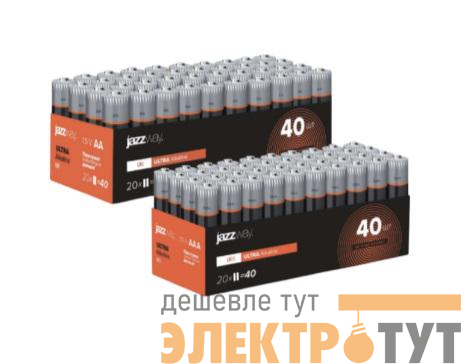 Элемент питания алкалиновый AA/LR6 Ultra Alkaline Pack-40 (уп.40шт) JazzWay 5057562