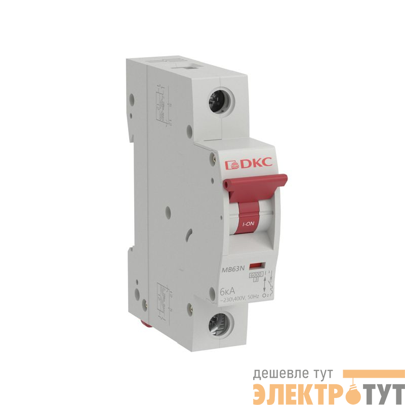Выключатель автоматический модульный 1п D 16А 6кА MB63 YON MB63N-1PD16