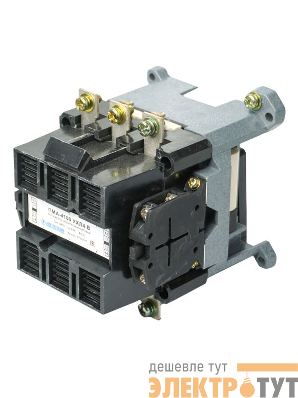 Пускатель ПМА-4100 УХЛ4 В 63А кат. 220В AC 2НО+2НЗ IP00 без реле Электротехник ET000507
