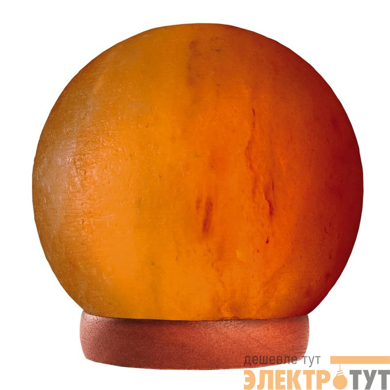 Светильник светодиодный декоративный SL-D10-USB 0.6Вт 2800К IP20 10см соляная лампа (гималайская соль на подставке из натурального дерева) ФАZА 5061057