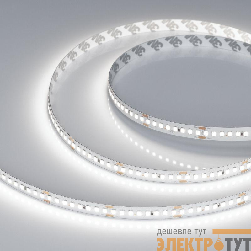 Лента светодиодная RT-A192-10mm 24V White 6000К 17.6Вт/м IP20 2835 высок. эффект. 150лм/Вт (уп.5м) Arlight 038773