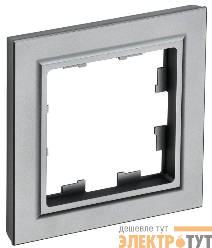 Рамка 1-м BRITE РУ-1-БрС сталь IEK BR-M12-K46