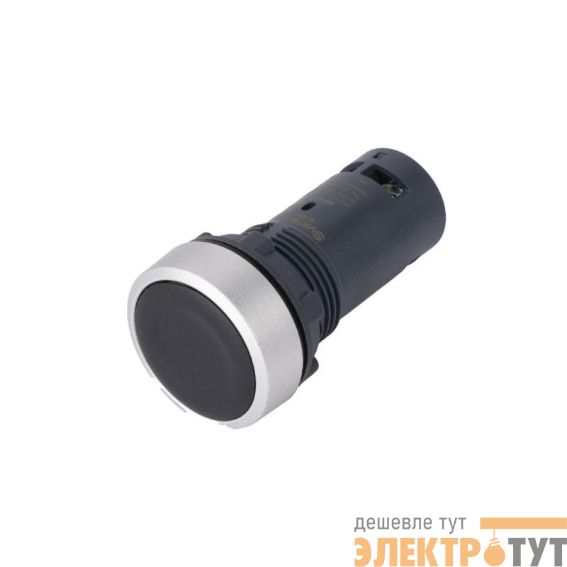 Кнопка моноблочная SB7 22мм с возвратом металл 1НО IP65 черн. SE SB7EA21
