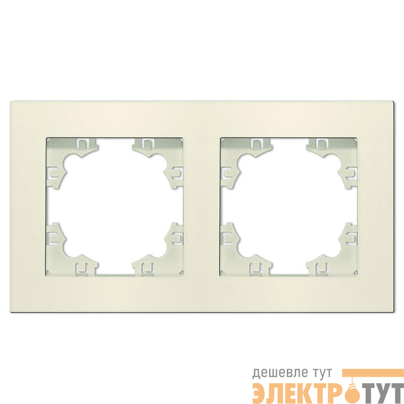 Рамка 2-м Афина универс. сл. кость (ivory) Universal A0044-I