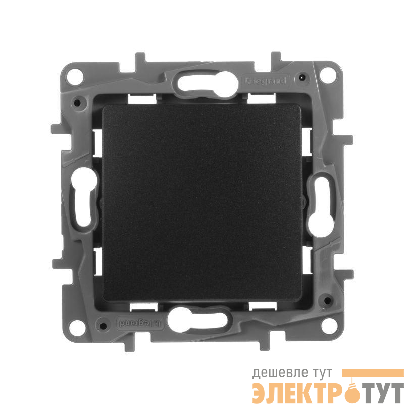 Выключатель 1-кл. СП Etika 10А IP20 250В 10AX авт. зажимы механизм антрацит Leg 672601