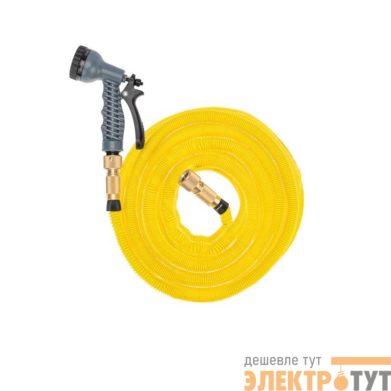 Набор поливочный растягивающийся шланг 45м пистолет 7 режимов соединитель латунь ЧЕТЫРЕ СЕЗОНА 62-0318-F