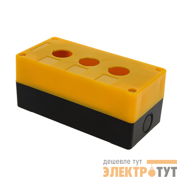 Корпус КП103 3 кнопки пластик. желт. EKF cpb-103-o
