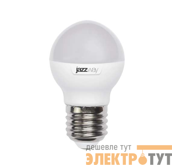 Лампа светодиодная PLED-SP G45 9Вт шар 3000К тепл. бел. E27 820лм 230В JazzWay 2859631A