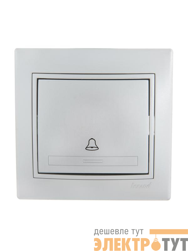 Выключатель кнопочный 1-кл. СП Mira сер. метал. LEZARD 701-1010-103