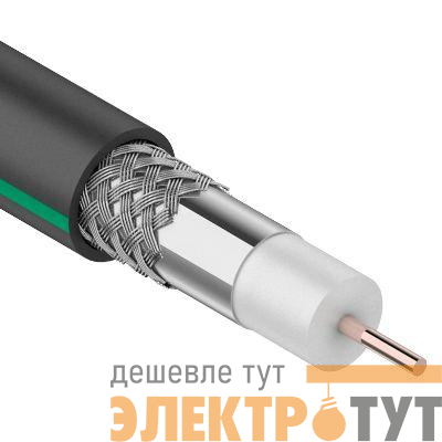 Кабель SAT 703B Cu/Al/Al (75%) 75Ом 100м черн. OUTDOOR (м) PROCONNECT 01-2436-1