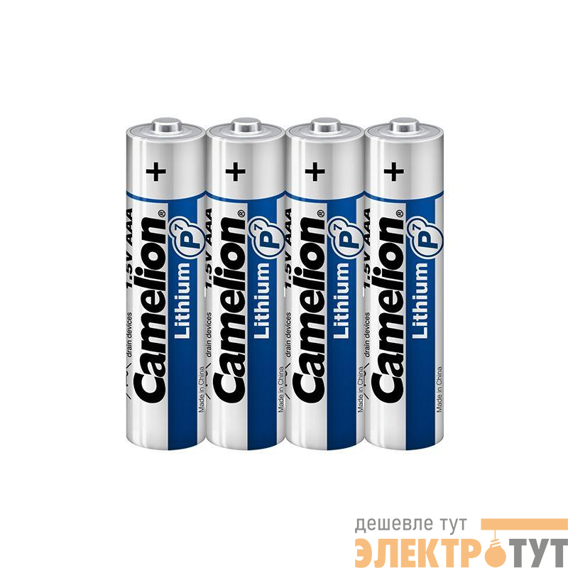 Элемент питания литиевый ААА/FR03 Lithium SP4 FR03-SP4 батарейка 1.5В (уп.4шт) Camelion 15242