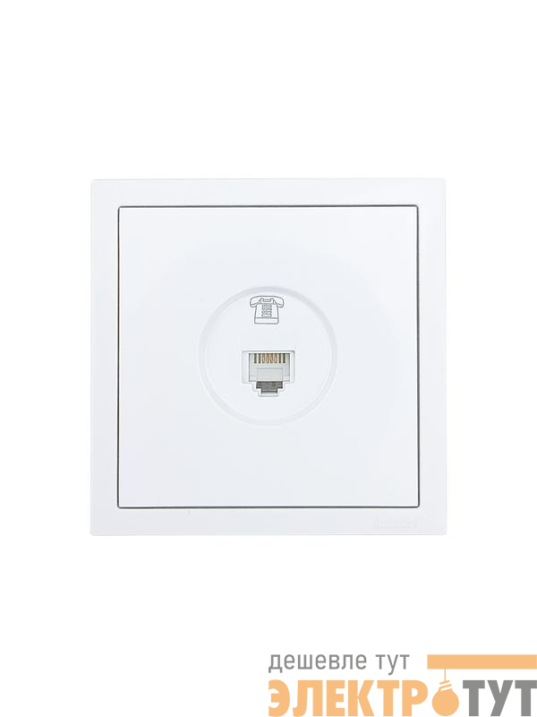 Розетка телефонная СП ZIMA IP20 евро стандарт механизм бел. LEZARD 704-0288-137