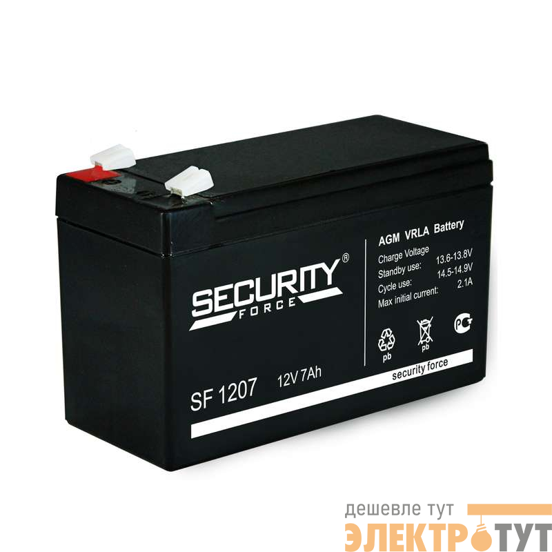 Аккумулятор ОПС 12В 7А.ч SF 1207 Security Force 4614030010005