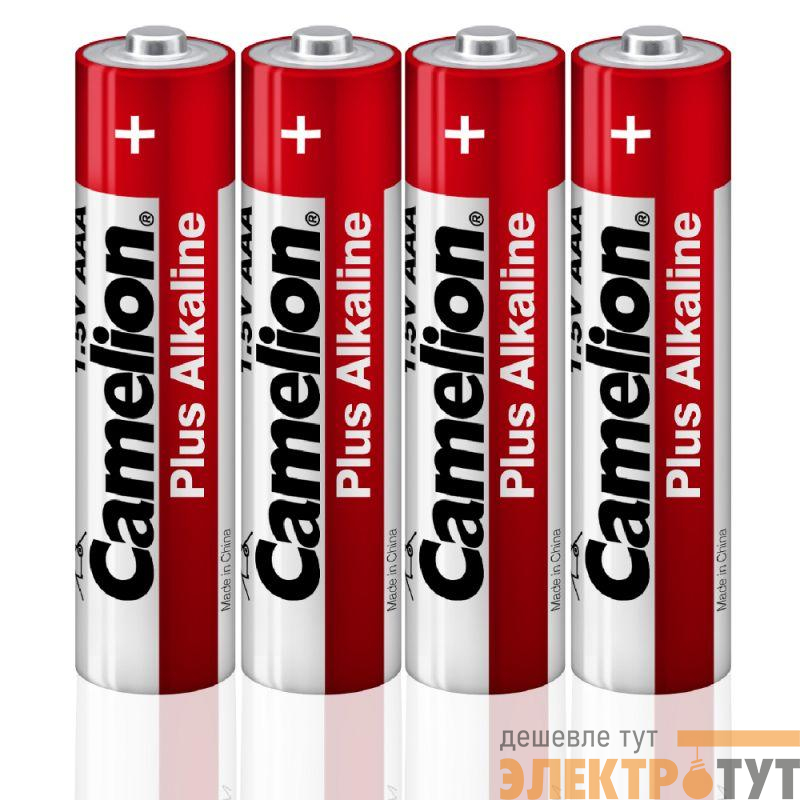Элемент питания алкалиновый AAA/LR03 1.5В Plus Alkaline LR03-SP4 (уп.4шт) Camelion 12553