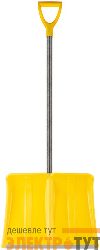 Лопата для уборки снега "Гардения Монблан" 500х375х1340мм стеклопластик. черенок; пластик. 68109