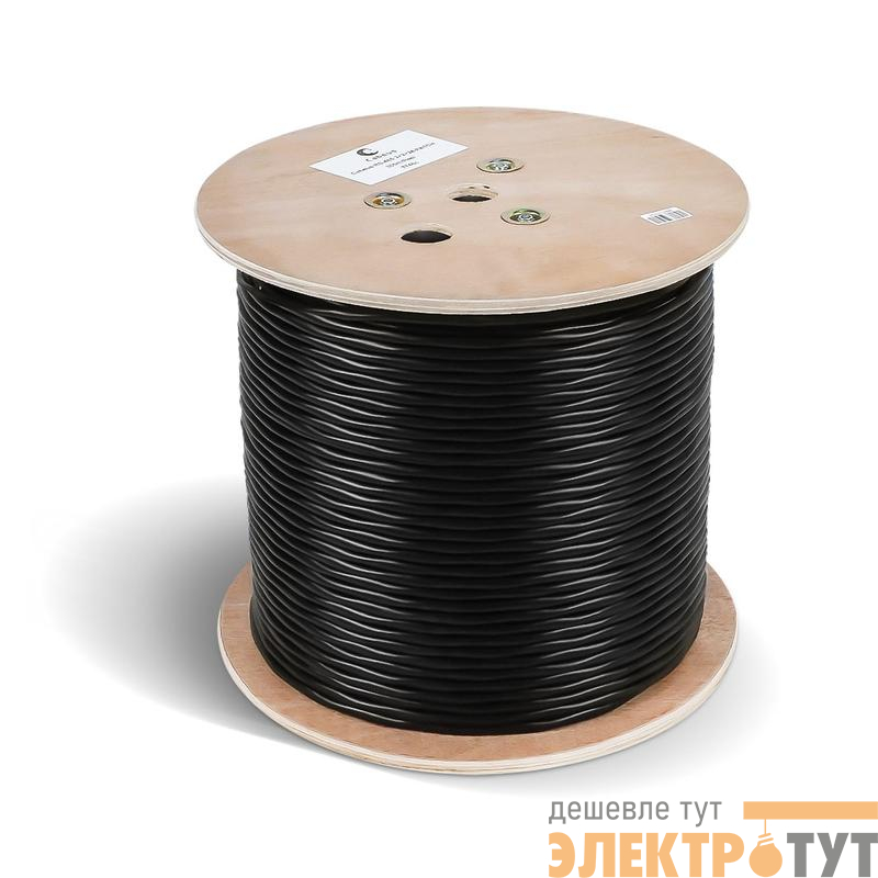 Кабель витая пара Industrial Ethernet экранир. FTP (F/UTP) кат.5E 4 пары ОЖ solid экран-фольга внутр./внешн. -40град.C- +75град.C двойн. оболочка PVC UV (уп.305м) Cabeus 7748c