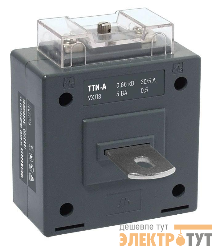 Трансформатор тока ТТИ-А 100/5А кл. точн. 0.5S 5В.А ИЭК ITT10-3-05-0100